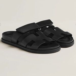 NWOT Black Sandals with Velcro Strap